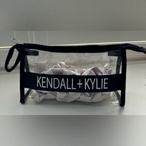 Kendall + Kylie Women Clear Black Clutch‎ Handbag Pouch Cosmetic Makeup Bag Case